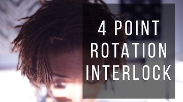 how to interlock your own microlocs | 4 point rotation | diy microlocs self retie