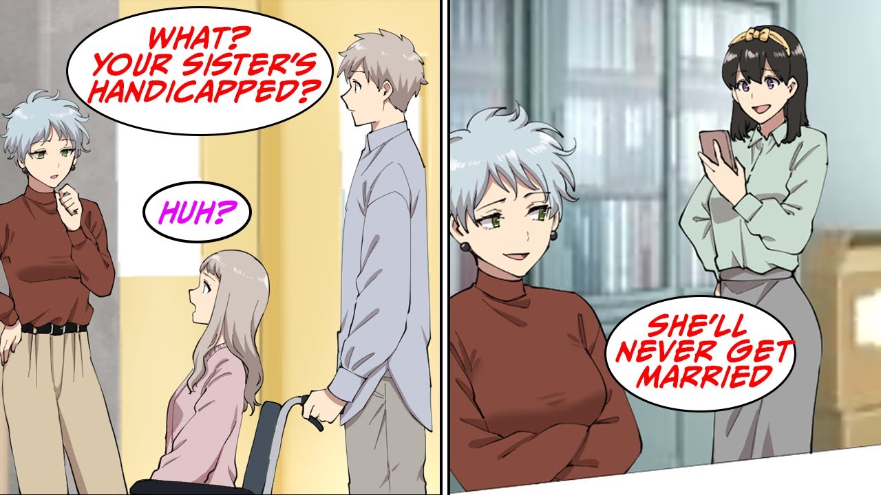 I took my sister in a wheelchair to a college exhibition… [Manga Dub]