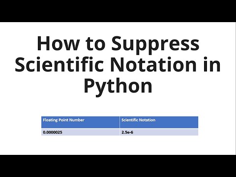 How to Suppress Scientific Notation in Python