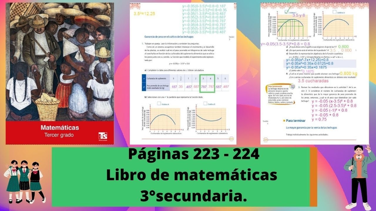 Páginas 223 - 224 libro de matemáticas 3° secundaria - YouTube