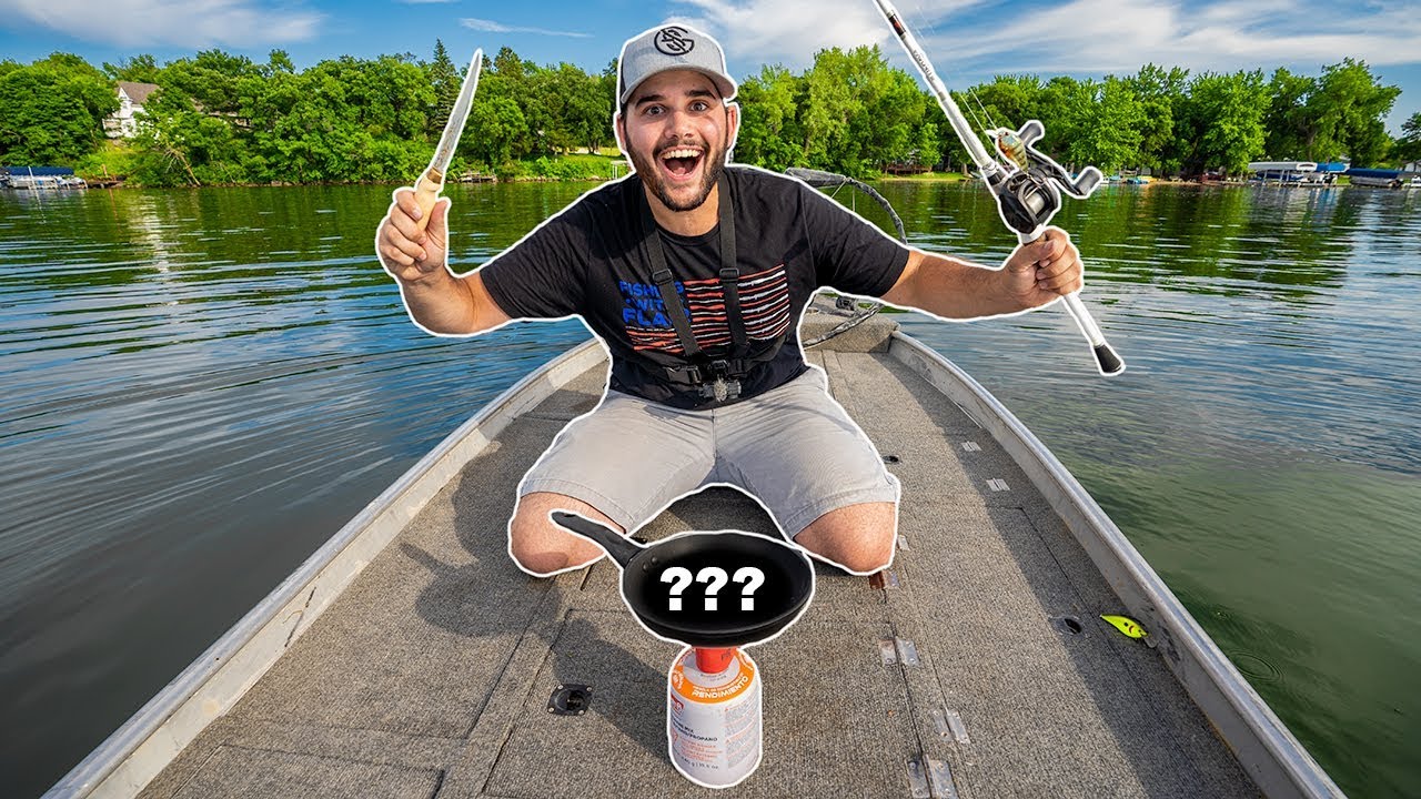 Epic CATCH AND COOK on My JON BOAT!!!! (Sketchy)