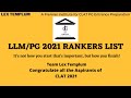 Clat pg 2021  ailet pg 2021 rankers list for lex templum all the best rankers and aspirants