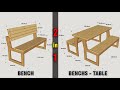 HOW TO MAKE A FOLDING TABLE BENCH