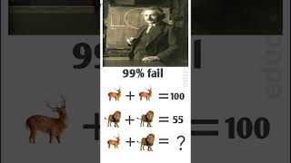 Can You Solve This? 🦌 + 🦁 = ? | Part 8 Hiran ser | 99% Fail Math Puzzle #shorts