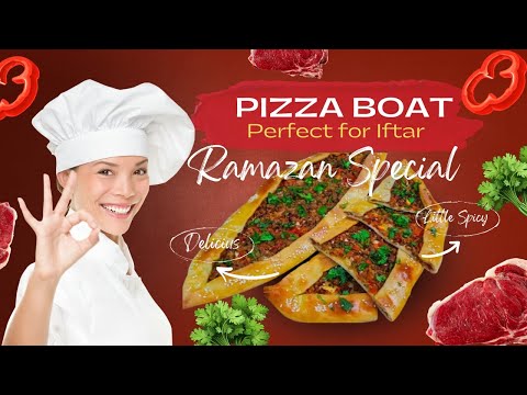 Wafa's Delightful Minced Meat Pizza Boat - Perfect for Iftar | Turkish Cheese Pide
