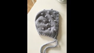 Чепчик с шишечками спицами. На ребёнка 3-6 м. Вяжем вместе . МК. Чепчик с шишечками спицами. На ребёнка 3-6 м. Вяжем вместе . МК.
