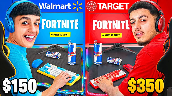 We Built Budget Gaming Setups From Different Stores To Play Fortnite! (Walmart vs Target)