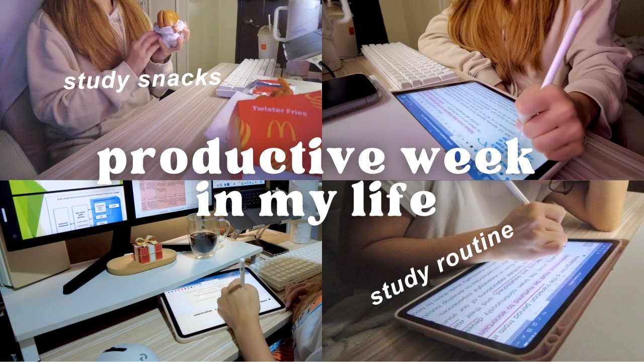 week in my life | study vlogs, study snacks, sticking to a new study ...