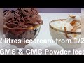2 litre ice cream from 1/2 litre milk~ice cream base recipe using GMS and CMC powder