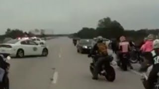 POLICE VS SUPERBIKE ON HIGHWAY !!