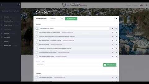Demo 2 - How to use the My Scotland Wedding Checklist Tool