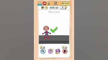 Brain Test Level 233 - Help our hero #brainstorm #brain #game