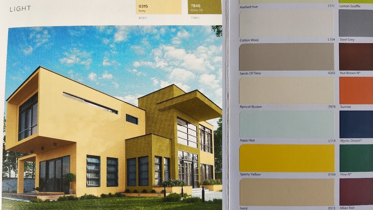 ASIAN PAINTS Exterior Colour Combinations With Colour Codes And Colour