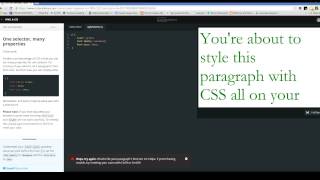 First half of Codecademy's HTML & CSS course, CSS section