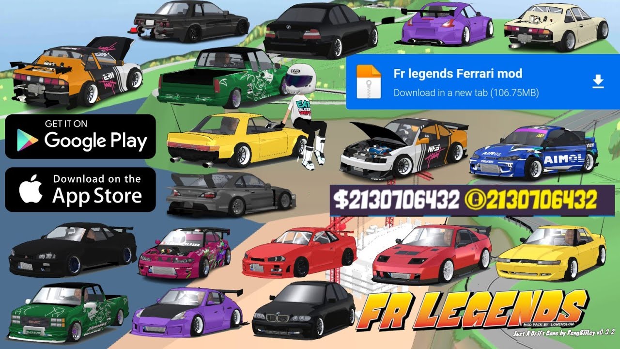 FR LEGENDS MOD PACK V.0.3.3| FERRARI | 300ZX | KENGAI | GMC | RX7