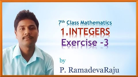 7th Class | Maths | Integers | Chapter 1| Exercise 3 |TS AP Syllabus|