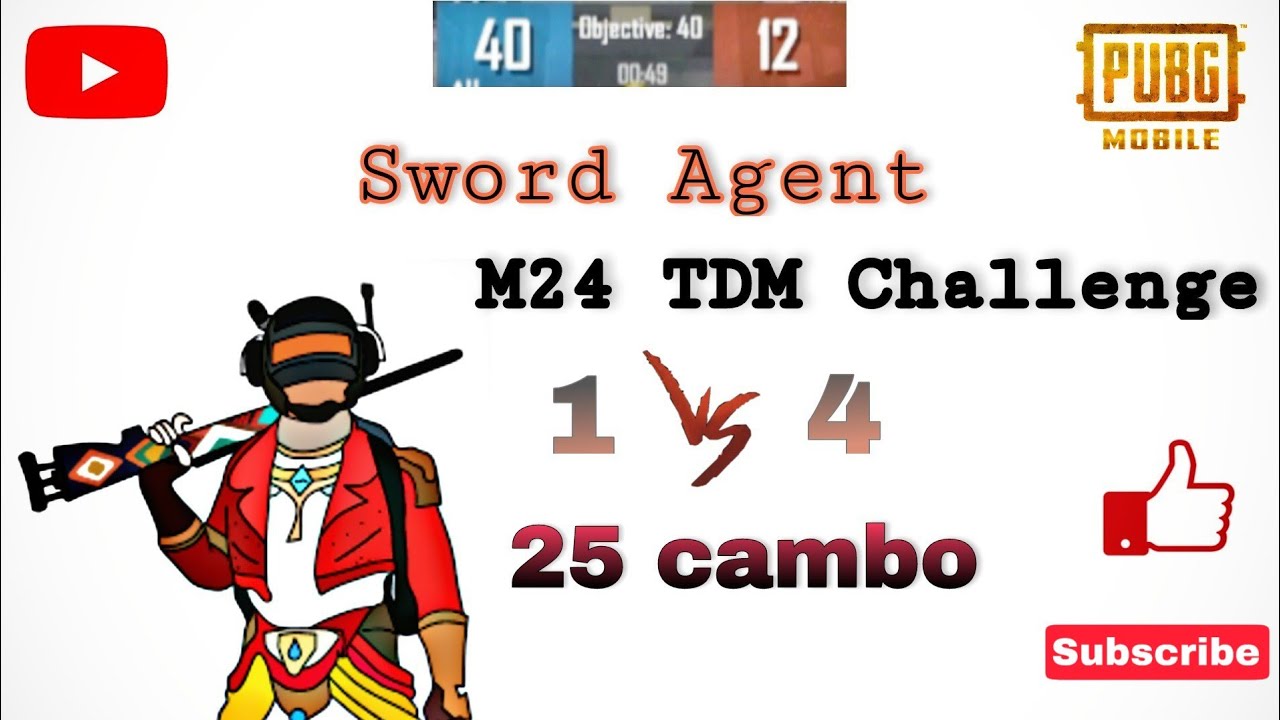 Pubg mobile || Solo vs Squad || M24 TDM Challenge || Sword Gamer Pubg ...