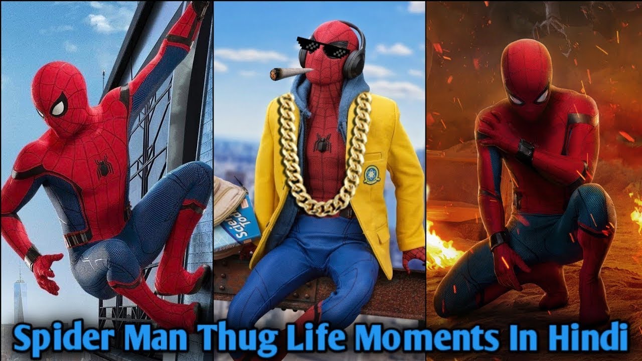 Spiderman Thug Life Moments In Hindi || Spiderman Funny Clips || Spiderman Homecoming Funny Scenes