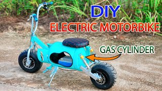 Build a Mini Electric Motorbike Using Old Gas Cylinder