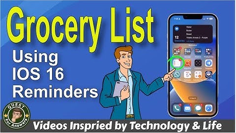 How to make Grocery List in iPhone | Grocery List in Apple Reminders IOS 16 | Quest for Answers
