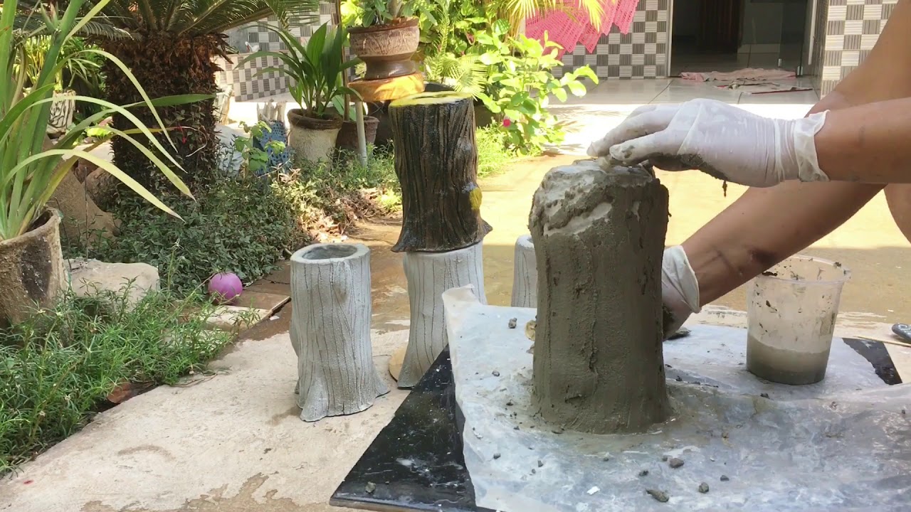 Tronquinhos feito com garrafa plástica e cimento vale a pena conferir
