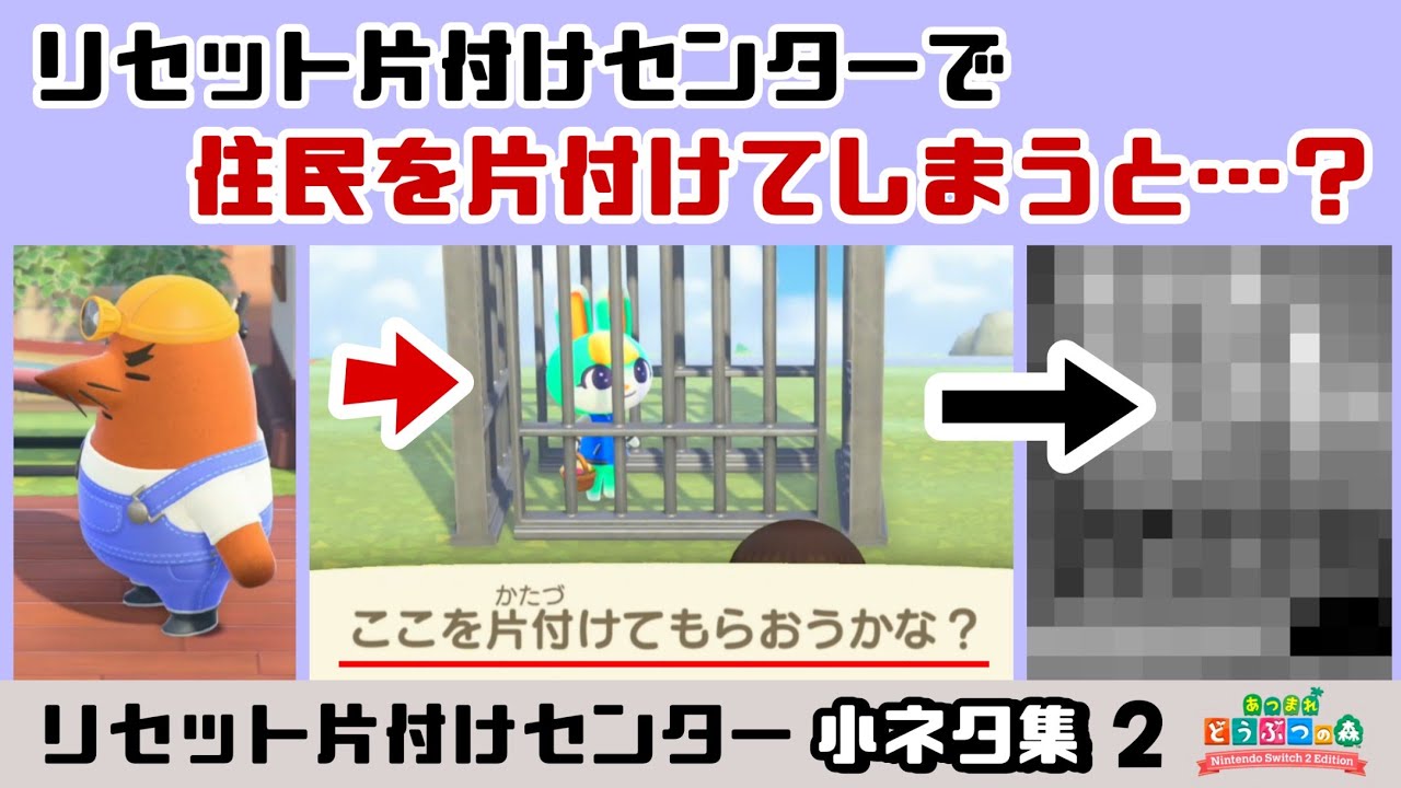 【あつ森】リセット片付けセンターで住民を片付けてしまうとどうなる？「リセット片付けセンター」に隠れた細かすぎる小ネタ集２【あつまれ どうぶつの森】@レウンGameTV