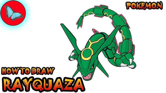 Shiny Rayquaza (Pokemon Art Academy) by ArbiterZero -- Fur