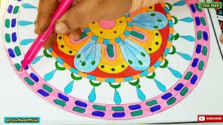 Satisfying Mandala Coloring Mandala Colouring for Stress Relief Relaxing ASMR Coloring