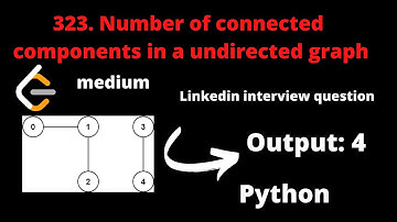 LEETCODE 323 NUMBER OF CONNECTED COMPONENETS IN AN UNDIRECTED GRAPH PYTHON | bfs Linkedin interview