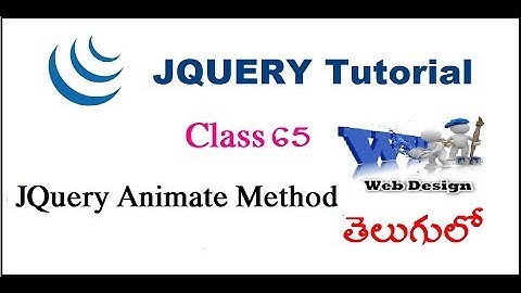 JQuery Animate Method in Telugu | VLR Training Class 65