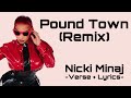Nicki Minaj - Pound Town Remix Verse + Lyrics