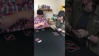 Intense PAYBACK Card Game 1v1! Who will win? #family #cardgame #tabletopgames #games #shorts