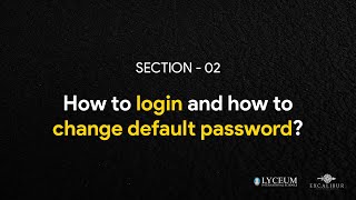 Section 02 - How to login and how to change default password screenshot 5