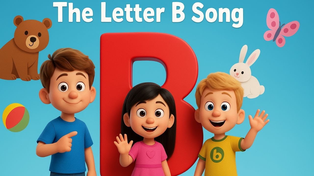 The Letter B Song | ABC Nursery Rhyme 🐻🎶🦋 - YouTube