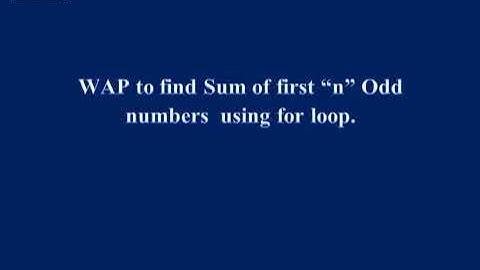 Sum of odd numbers using for loop in C++/Cpp.