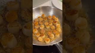 Жареные ГРЕБЕШКИ ! #гребешки #cooking #готовимдома #морепродукты проба с голосом