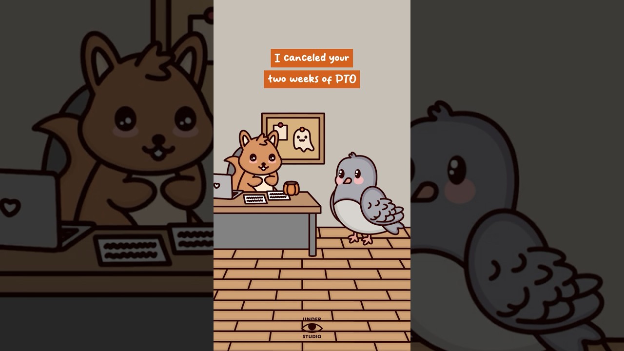 When Your Manager Cancels Your Vacation 🐦 Office Animation Meme | Original Audio: Jack Animations