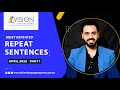 PTE Repeat Sentences April 2022 | With Answers and Timer | Part 1 | Vision Language Experts