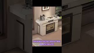 Separable Kitchen Island Table Black White
