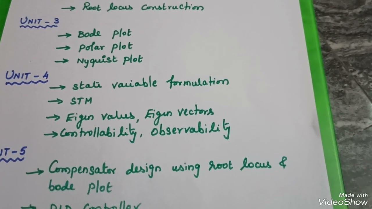 EE3503_Control Systems/ R2021/Important Topics