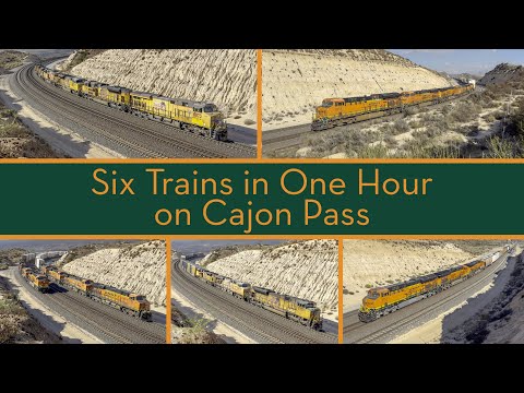 Six Trains in One Hour on Cajon Pass - November 2024