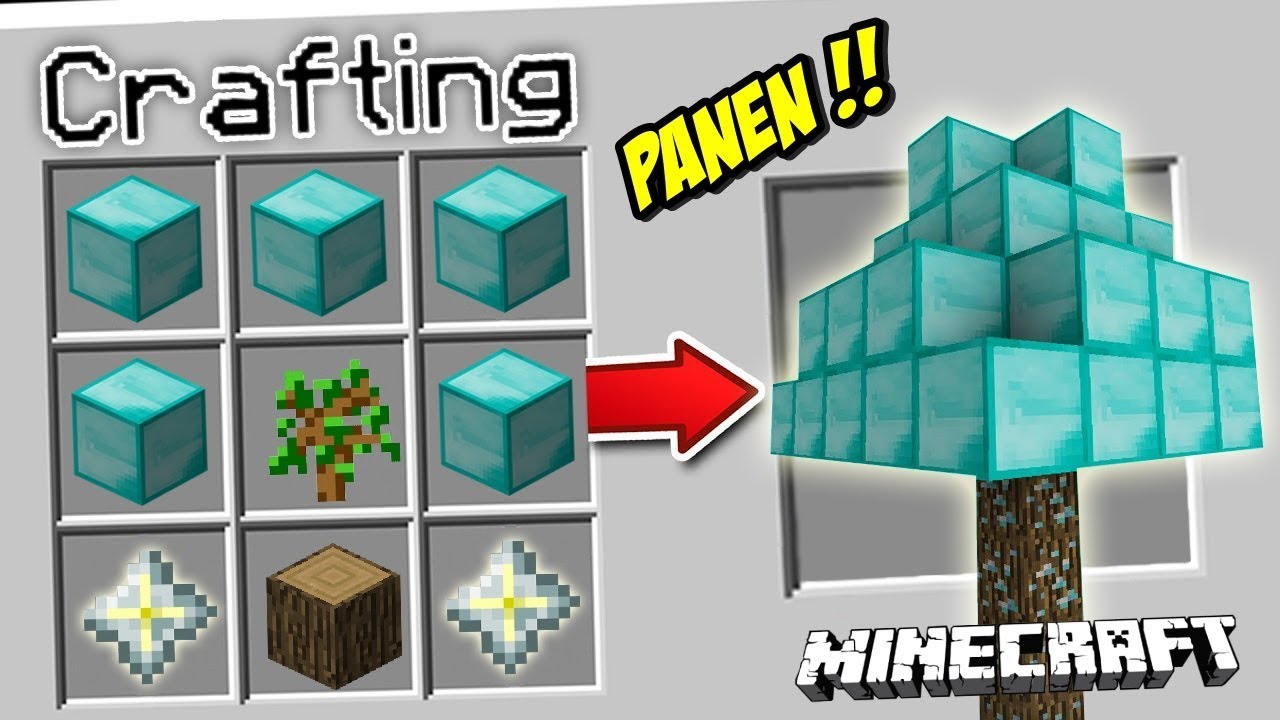 TERUNGKAP CARA MENANAM POHON DIAMOND BENERAN NYATA DI MINECRAFT 