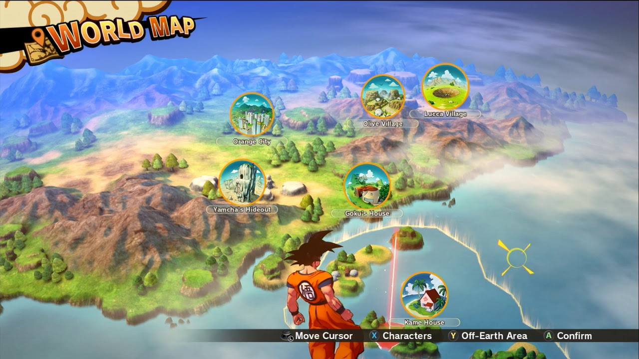 dragon ball earth map