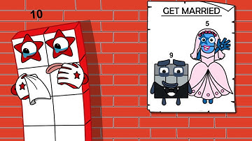 Numberblocks 10 Sad😭 | Numberblocks 5 and 9 get married - Numberblocks fanmade coloring story