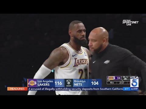 LeBron James scores 40 points to lead Lakers to win over Nets