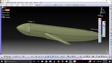 catia v5 easy method to create an aeroplane design surface and wireframe