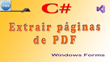 C#, extrair páginas de um arquivo PDF. C Sharp Visual Studio 2019