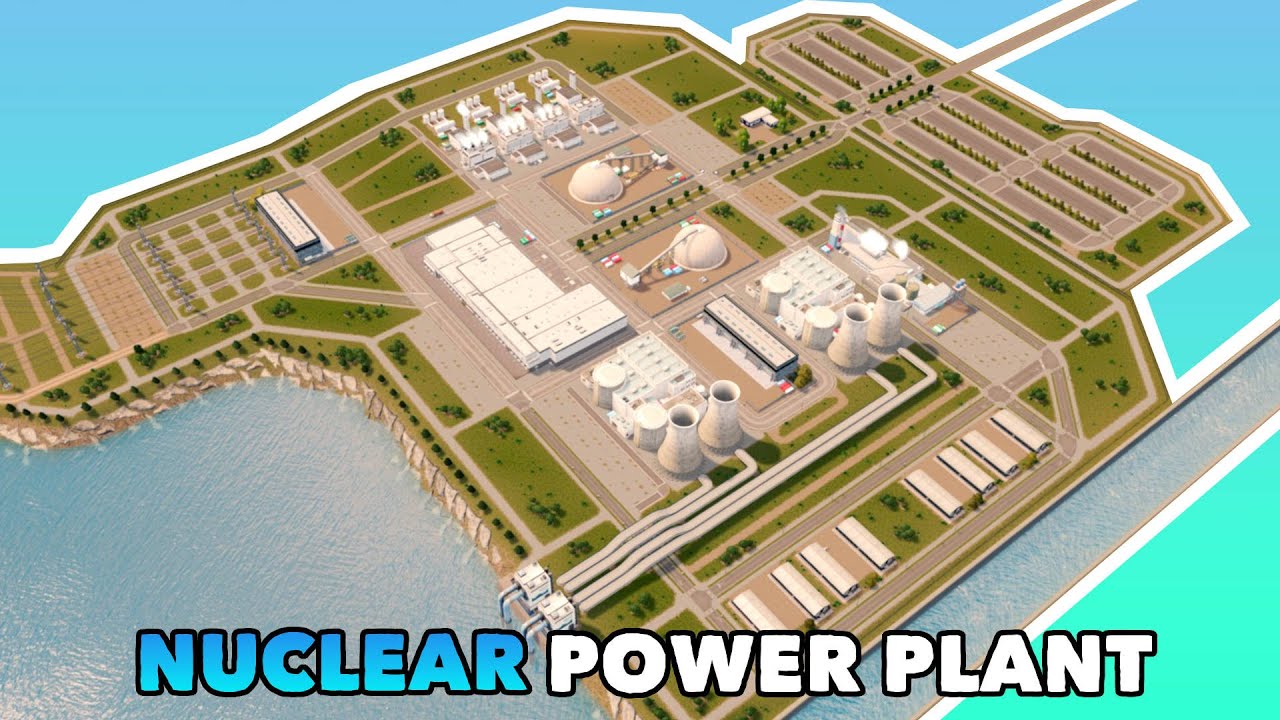 Building a huge Nuclear Power Plant in Cities: Skylines | No Mods Vanilla Build
