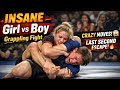 INSANE Girl vs Boy Grappling Fight 😱 Crazy Moves &amp; Last Second Escape 🔥