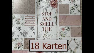 ACTION! 18 Karten ein 30x30 Block  Stop and smell the roses  Craft Sensations